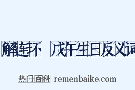 解连环·戊午生日反义词是什么意思的图片